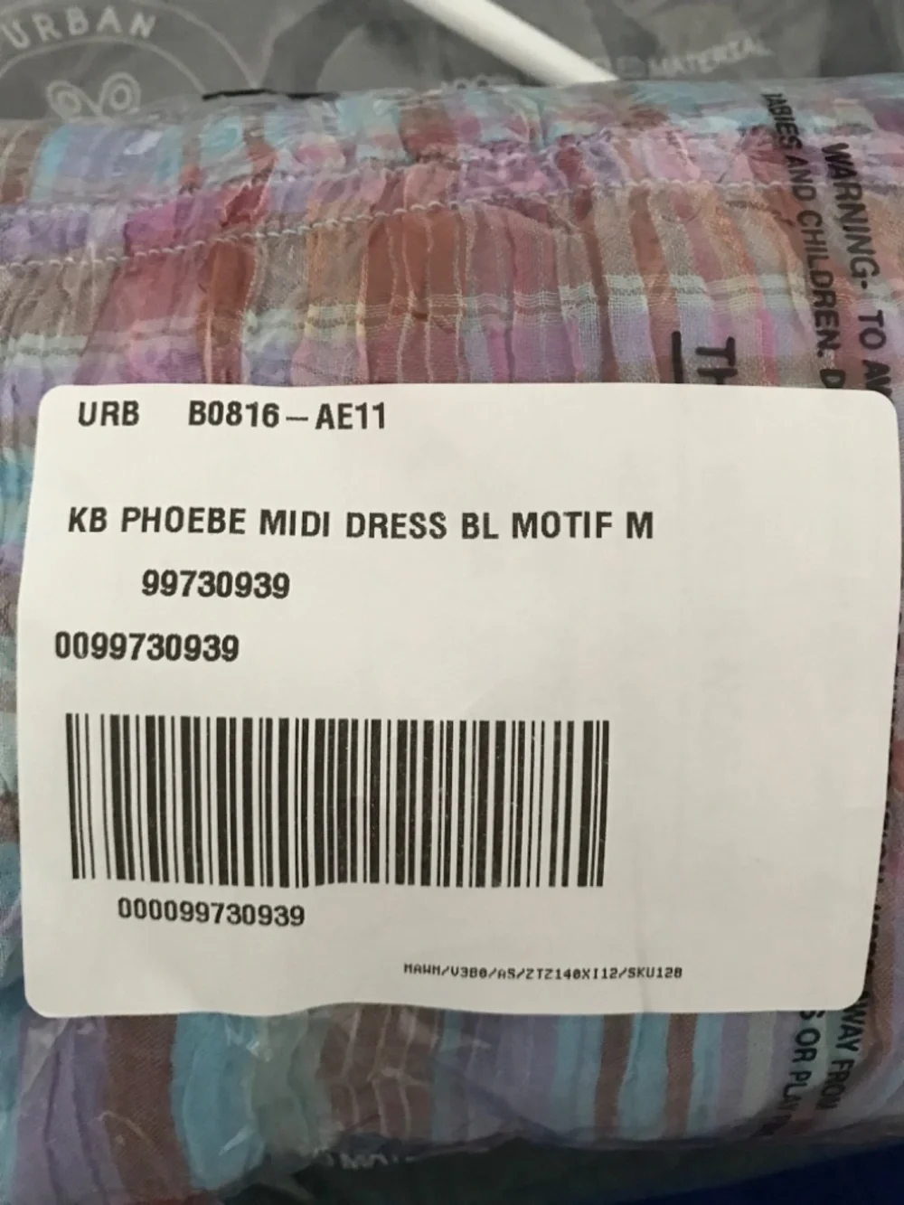 NWT Kimchi Blue Phoebe Open-Back Halter Knee Length Dress M Blue Purple - Picture 10 of 10